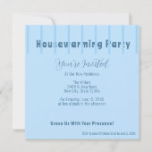 Invitation de la Fête de Clôture Bleue Moderne (Devant)