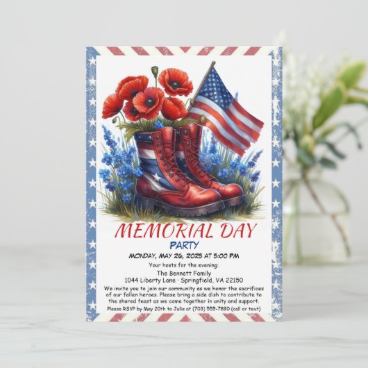 Invitation de la fête de commémoration (Debout devant)