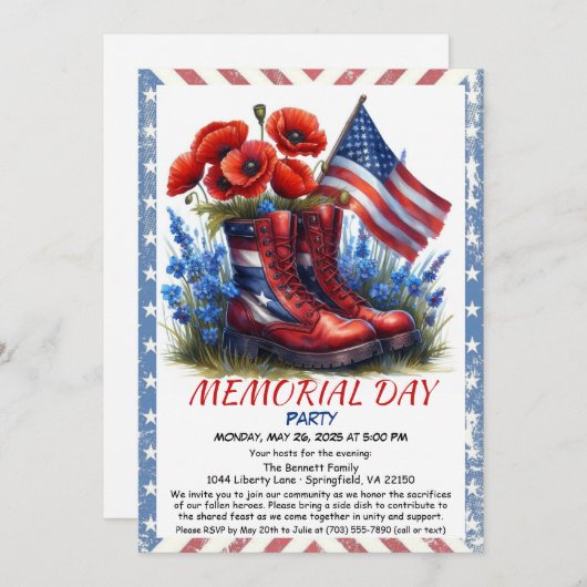 Invitation de la fête de commémoration (Devant / Derrière)