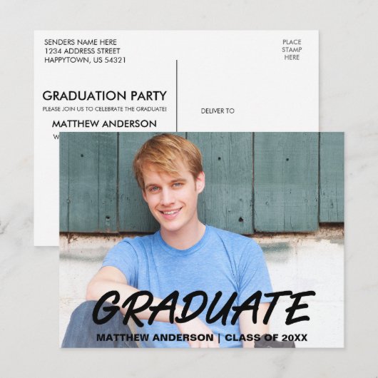 Invitation de la fête de Cool moderne (Devant / Derrière)