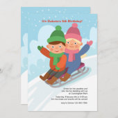 Invitation de la fête de couchage (Devant / Derrière)