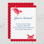 Invitation de la fête de crabfest (Devant / Derrière)