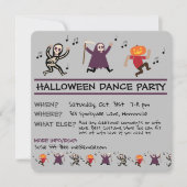 Invitation de la fête de danse d'Halloween (Devant)