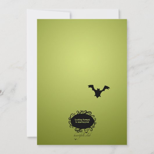 Invitation de la fête de danse d'Halloween (Dos)