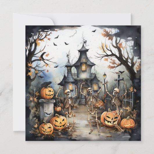 Invitation de la fête de danse d'Halloween (Devant)