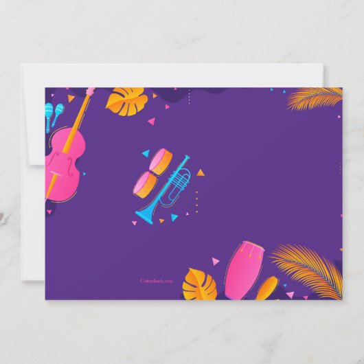 Invitation de la fête de danse latine (Dos)