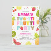 Invitation de la fête de deux tti frutti Tutti fru (Debout devant)