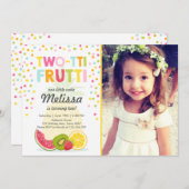Invitation de la fête de deux tti frutti Tutti fru (Devant / Derrière)