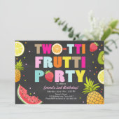 Invitation de la fête de deux tti frutti Tutti fru (Debout devant)