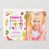 Invitation de la fête de deux tti frutti Tutti fru (Devant / Derrière)