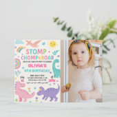 Invitation de la fête de Dino pour enfants modifia (Debout devant)