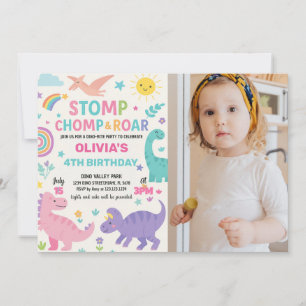 Invitation de la fête de Dino pour enfants modifia