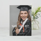 INVITATION DE LA FÊTE DE DIPLÔME ELLE L'A FAIT (Debout devant)