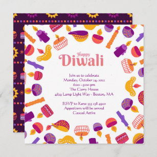 Invitation de la fête de Diwali