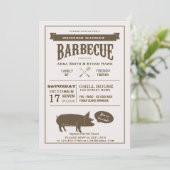 Invitation de la fête de douche du Mariage BBQ Cou (Debout devant)