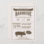 Invitation de la fête de douche du Mariage BBQ Cou (Devant / Derrière)
