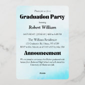 Invitation de la fête de Faire-part et de graduati (Verso)