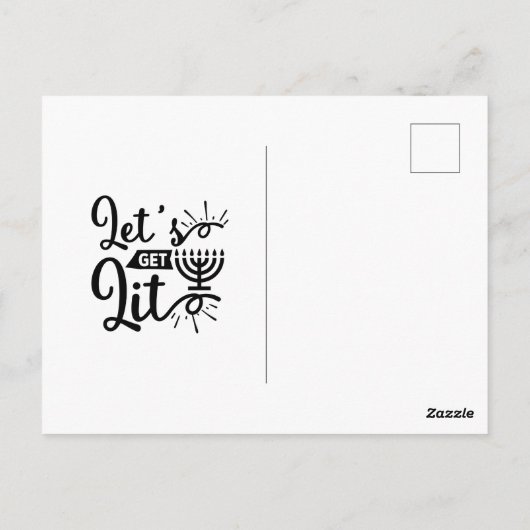 Invitation de la fête de fête de l'Hanoukka (Dos)