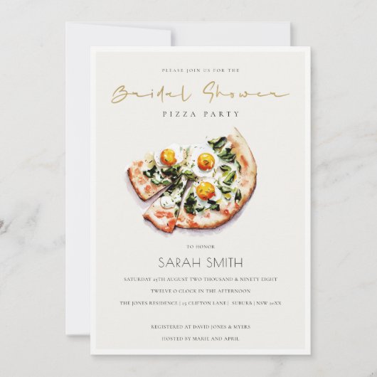 Invitation de la fête de Fête des mariées de Basil (Devant)