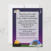 Invitation de la fête de feu de camp (Dos)