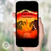 Invitation de la fête de feu de Jardin du coucher 