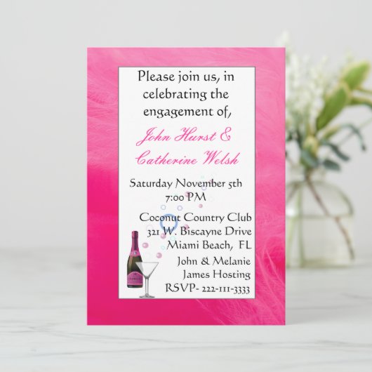 Invitation de la fête de fiançailles (Debout devant)