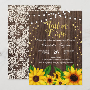 Invitation de la fête de fiançailles Fall in Love