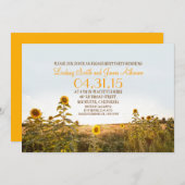 Invitation de la fête de fiançailles rustique du p (Devant / Derrière)