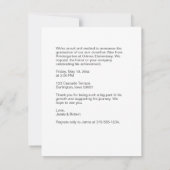 Invitation de la fête de fin d'études du jardin d' (Dos)