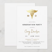 Invitation de la fête de fin d'études Médicales mo (Devant / Derrière)