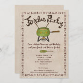Invitation de la fête de Fondue (Devant / Derrière)