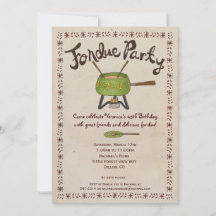 Invitation de la fête de Fondue