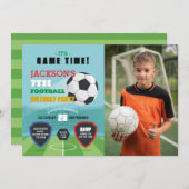 Invitation de la fête de football (Devant / Derrière)