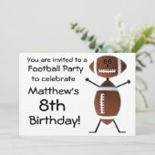 Invitation de la fête de football anniversaire (Debout devant)