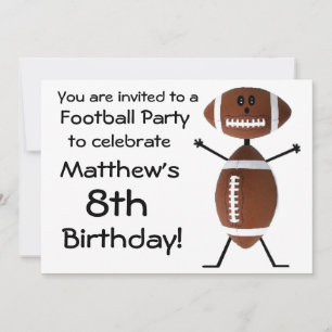 Invitation de la fête de football anniversaire