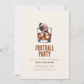 Invitation de la fête de football avec du verre à (Devant)