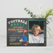Invitation de la fête de football Photo Invitation (Debout devant)