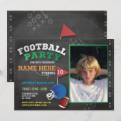 Invitation de la fête de football Photo Invitation (Devant / Derrière)