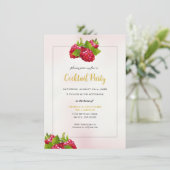 Invitation de la fête de framboise (Debout devant)