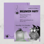 Invitation de la fête de Gargoyle Halloween (Devant / Derrière)