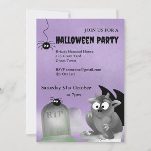 Invitation de la fête de Gargoyle Halloween