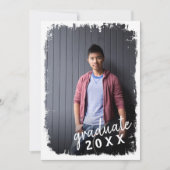 Invitation de la fête de Grad Photo Brossé avec au (Devant)