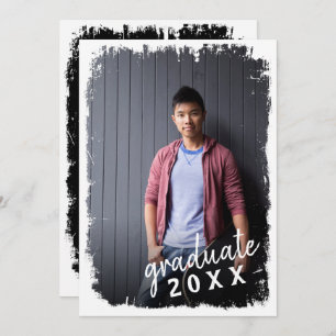 Invitation de la fête de Grad Photo Brossé avec au