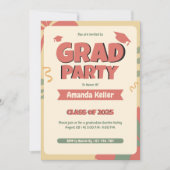 Invitation de la fête de Grad Retro Bold (Devant)