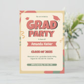 Invitation de la fête de Grad Retro Bold (Debout devant)