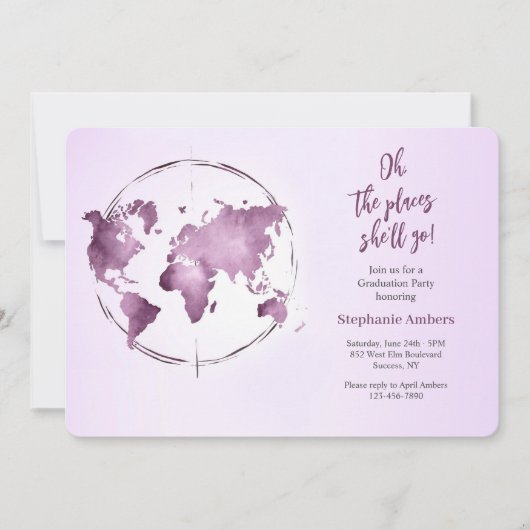 Invitation de la fête de graduation (Devant)