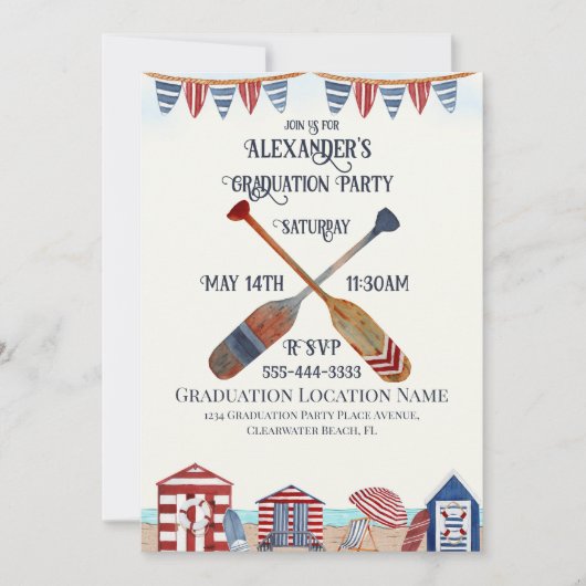 Invitation de la fête de graduation (Devant)