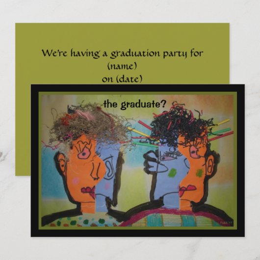 Invitation de la fête de graduation (Devant / Derrière)