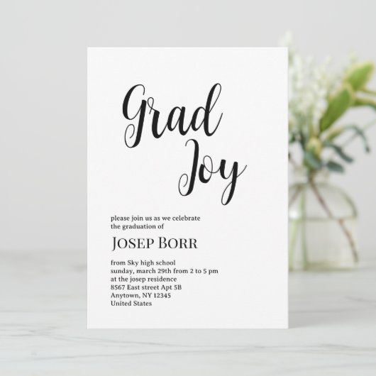 Invitation de la fête de graduation (Debout devant)