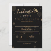 Invitation de la fête de graduation (Devant)